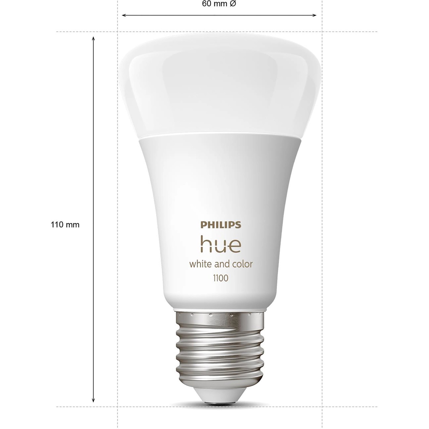 Philips Hue E27 LED Lampe, White & Color Ambiance, 1100 lm, 1er Pack. Smarte Beleuchtung für Ihr Zuhause.