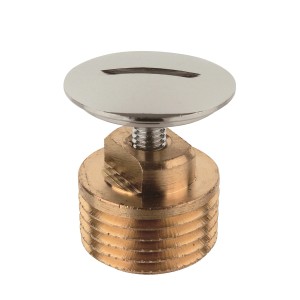 Kirchhoff Stopfen mit Schlitz, Chrom, 21 mm (1/2 AG) für Waschbecken, Messing verchromt.