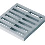 Quadratischer Marley Einlauf-Rost 200x200 mm aus PVC für Abstellflächen.