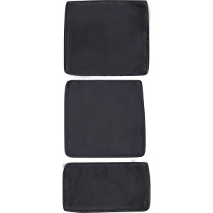 Dunkelgraues Kissenhüllen-Set (6-teilig) für Hazelton Balkonmöbel, Bezüge für Sitz- und Rückenkissen.