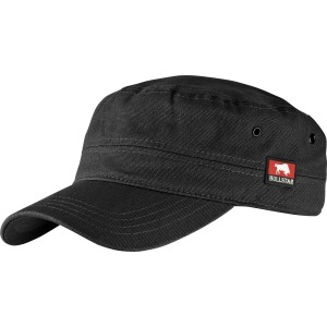 Schwarze Bullstar Army-Cap aus Baumwolle, Arbeitskleidung mit Klettverschluss zur Größenverstellung.