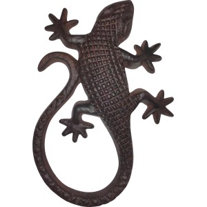 Dekorative Eidechse aus Metall für den Garten.