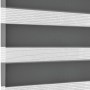 Gardinia Doppelrollo EasyFix, 100x150 cm, anthrazit, mit transparenten und blickdichten Streifen.