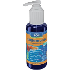 Söll 21 Elemente, 100ml Aquarium-Heilmittel mit Spender für gesunde Fische und Pflanzen.