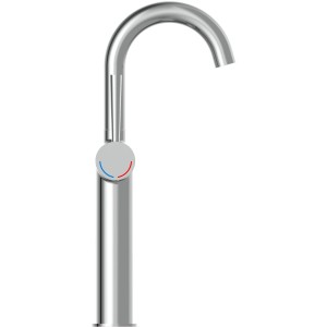 Schütte Waschtischarmatur Cornwall Chrom für Aufsatzwaschbecken mit hohem, gebogenem Auslauf.