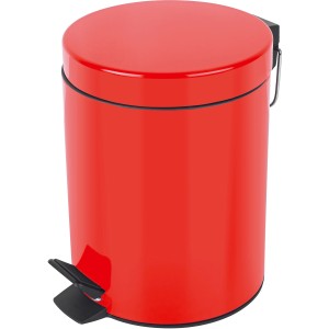 Roter Spirella Treteimer Sydney, 3 Liter, für Bad und WC.