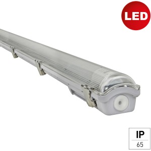 Graue E2 Elektro LED Feuchtraum-Wannenleuchte Classic-Power, 24W, für den Einsatz in Feuchträumen.