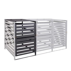 MCW Mülltonnenbox Erweiterung H62, anthrazit, 114x67x97cm. Erweiterung für Mülltonnenbox.