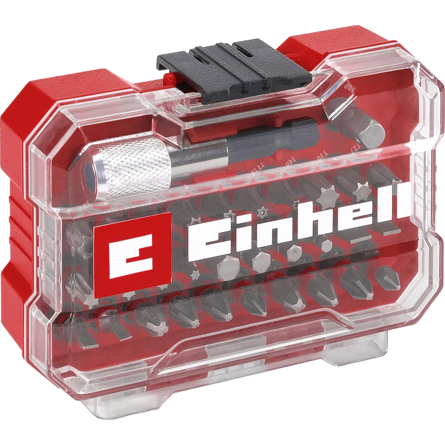 Einhell Bit-Set XS-Case, 30-teilig, 25 mm Bits in transparenter Aufbewahrungsbox.