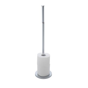 Wenko Stand Toilettenpapierhalter aus glänzendem Edelstahl mit Rollenhalter für bis zu 4 Rollen.