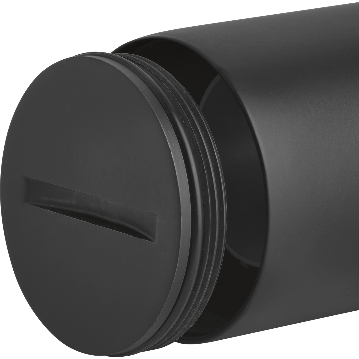 Detailaufnahme: Schwarzer, matter Design-Siphon DS-3420 von baliv für Waschbecken.