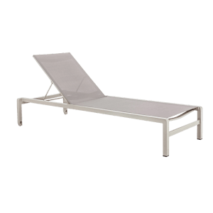 Sonnenliege Konnor Rastin mit Aluminiumrahmen und Textilbezug, verstellbare Rückenlehne.