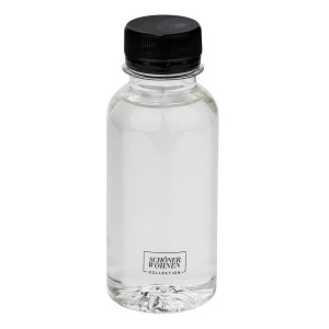 Schöner Wohnen Nachfüllduft Cotton, 150ml, klare Flasche mit schwarzem Deckel.