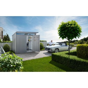 Biohort Gerätehaus AvantGarde, Gr. A6 mit Doppeltür, Quarzgrau-Metallic