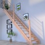 Treppe Mykonos Pro Buche Gerade 80 cm Holz-Edelstahl-Geländer L FSC®_7