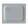 Rechteckige Bette Duschwanne Steel 90x75 cm in Quartz, aus glasiertem Titan-Stahl mit Ablauf.