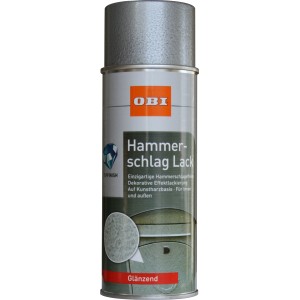 OBI Hammerschlag Lack Spray Silber glänzend 400 ml
