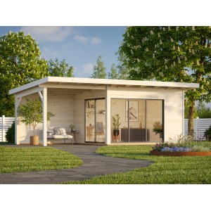 Palmako Gartenhaus Andrea Slide Plus Braun Tauchgrundiert 693 cm x 300 cm FSC®