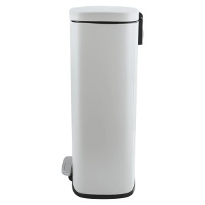 Weißer Spirella Kosmetikeimer Akira, 30 l, mit Pedal und Inneneimer.