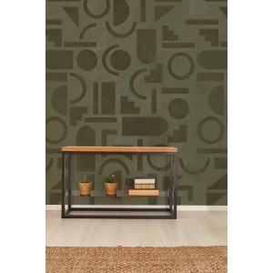 LOOKS by Wolfgang Joop Fototapete Geo Grün mit geometrischen Formen.