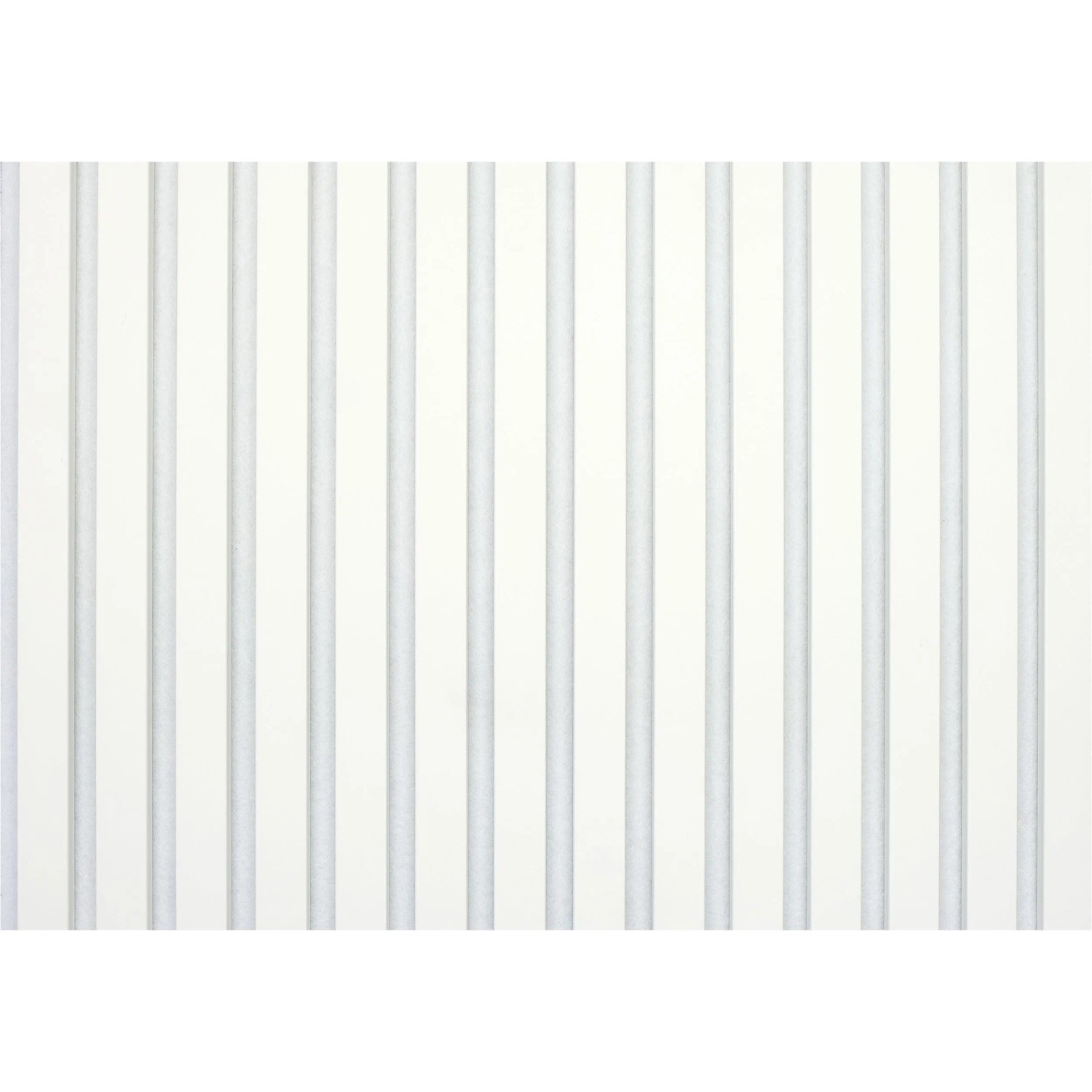 Weißes Kosche Akustikpaneel (240x56,1 cm) mit Rillenstruktur für Wand- und Deckenverkleidung.