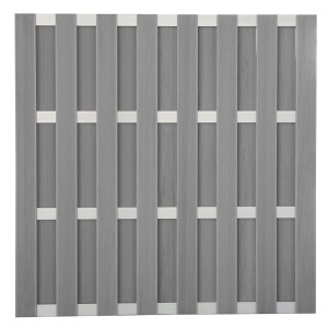 GroJa Fertigzaun Quadratisch Grau 180 cm x 180 cm