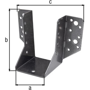 Alberts Duravis Balkenschuh Typ A, 60x100 mm, Schwarz, zur Verbindung von Holzbalken.