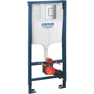 Grohe QuickFix Vorwandelement Solido für WC mit Betätigungsplatte Skate Cosmopolitan Chrom.