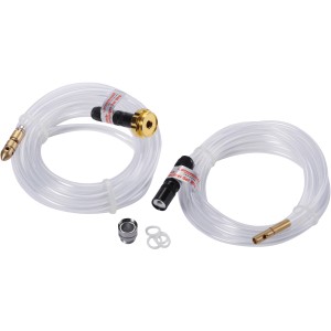 Rothenberger RoJet Premium Abflussreiniger mit Adaptern und Schlauch zur Rohrreinigung.