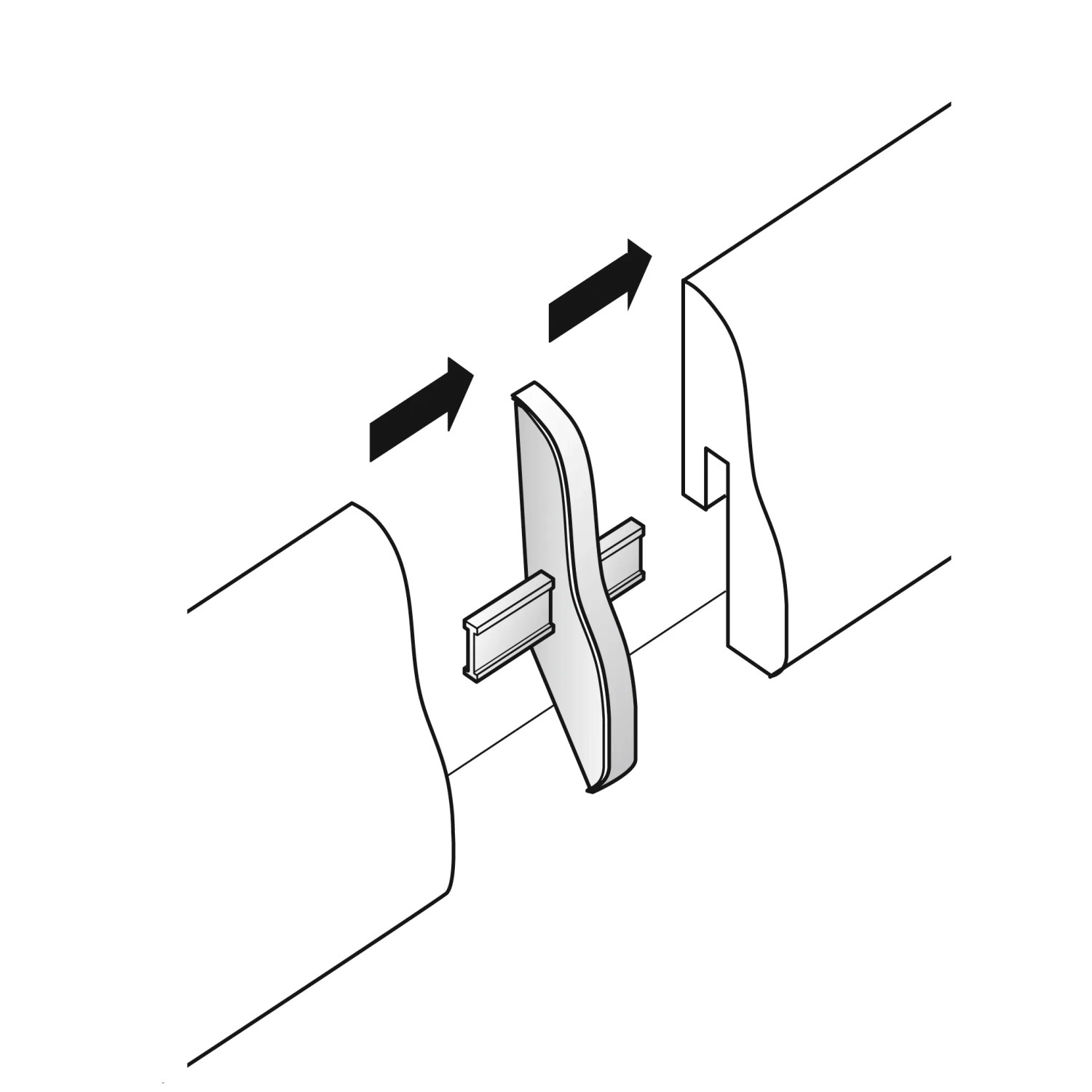 Montage einer Parador Übergangskappe Alu-Optik an einer Sockelleiste SL 4.