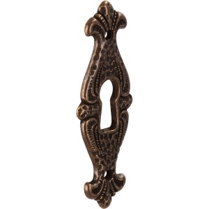 Siro Schlüsselzierschild 365 Vintage, Metall Messing Antik, Landhausstil, 47mm Lochabstand.