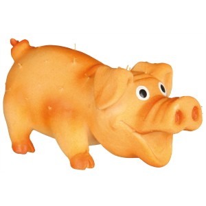 Jollypaw Borstenschwein, 10 cm, Latex Kauspielzeug für Hunde.