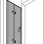 Hüppe 4-Eck-Schwingfalttür Design Pure, 70x190 cm, Silber Matt, teilgerahmte Duschtür.