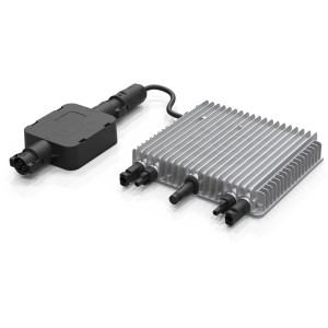 Absaar Wechselrichter für Balkonkraftwerk 400/800W mit Anschlusskabel.
