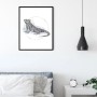 Komar Wandbild Iguana Watercolor, 40x50 cm, Detailreiche Illustration einer Iguana.
