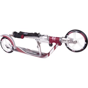 HUDORA BigWheel 205 in Magenta-Silber, ein Aluminium-Tretroller für Kinder und Erwachsene bis 100 kg.