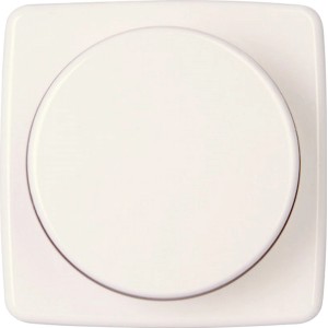 Kopp Rivo Dimmer Abdeckung, weiß, für Druck-Wechselschalter.