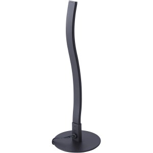 Schwarze LED-Tischleuchte, 30 cm hoch, modernes Design für den Innenbereich.