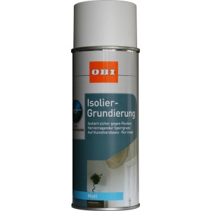 OBI Isolier-Grundierung Spray, weiß matt, 400ml Dose für Innenräume.