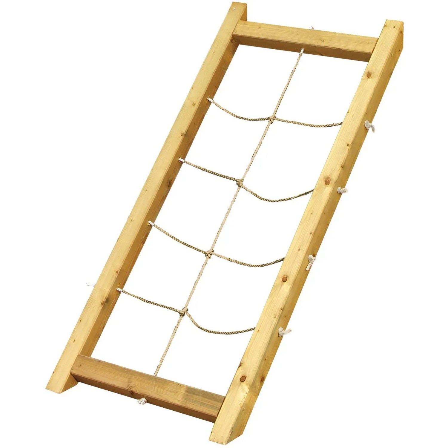 Netzrampe aus Holz für Karibu Ritterburg Löwenherz Spielturm.