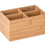 Wenko Bambus Box Terra mit 4 Fächern, braune Aufbewahrungsbox aus Bambus für Bad und Haushalt.