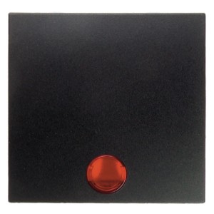 Berker Kontrollwippe S.1 in Anthrazit mit roter Kalotte für Schalter.