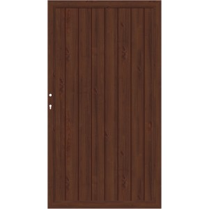 Sichtschutzelement-Tor Longlife Riva Nussbaum mit Schloss 180 cm x 98 cm