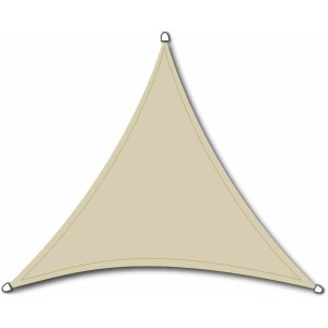 Weißes, dreieckiges Sonnensegel Solino von Siena Garden, 360x360x360 cm.