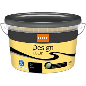 Eimer OBI Design Color Sunshine, matte, gelbe Innenfarbe für Wände, 2,5 l.