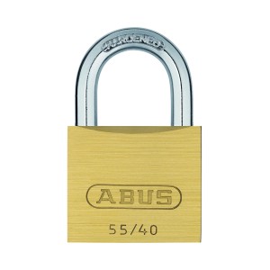 Abus Messing-Vorhangschloss 65/40 Twins mit gehärtetem Stahlbügel.