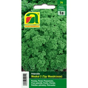 Austrosaat Petersilie Moskrul 2 Saatgut mit gekrausten Blättern.