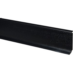 Schwarze Kernsockelleiste KU003 aus Kunststoff, 14x60x2500 mm.