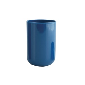 Dunkelblauer MSV Zahnputzbecher Inagua aus Polystyrol, Ø 7,1 cm.