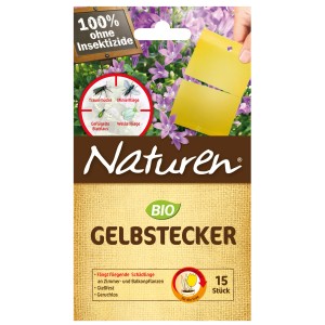 Naturen Bio Gelbstecker, 15 Stück zur biologischen Schädlingsbekämpfung im Haus & Garten.